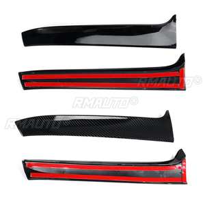 Paire d'extensions de pare-brise arrière (canards/splitter) noir brillant/aspect fibre de carbone pour VW Golf 7 R Variant Wagen 2014 2015 2016 2017 - Product Image 5