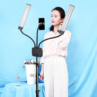 Haute qualité 45W 3200-5600K Double bras lumière de remplissage LED maquillage cils Youtube vidéo lumière Photo lampe