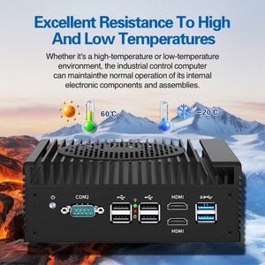 4 LAN 6 USB 2 COM N100 Linux Win11 Wifi 4G промышленный мини-бокс ПК с Intel N100 Rich IO без вентилятора AU & US Plug компактный встроенный - Product Image 5