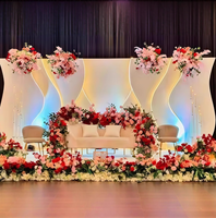 Nouvelle Lumière de Fond LED de Luxe 2026, Support de Fond en Acrylique Blanc, Décoration de Scène pour Mariage, Fête et Événement