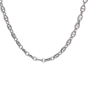 Collana a Catena in Acciaio Inossidabile Placcata Sottovuoto, Maglia Ancora Mariner Rolo, Chiusura a Moschettone, Tono Argento, <span class=keywords><strong>Gioielli</strong></span> all'Ingrosso - Product Image 5