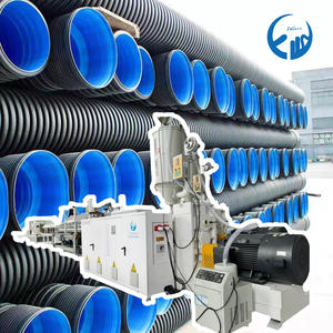 Línea de Producción de Tuberías de PE HDPE de Alta Velocidad, Máquina Extrusora de Tuberías Corrugadas de Doble Pared, Drenaje Vial - Product Image 1