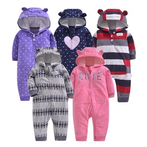 Pyjama bébé en polaire à boutons, vêtements décontractés, combinaison d'hiver mignonne pour bébé, garçons et filles, vente chaude - Product Image 6