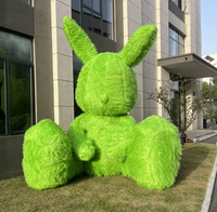 Grand Lapin de Pâques Gonflable en PVC, Peluche Étanche, Facile à Installer, Décorations de Fête, Arche de Ballons, Tente, Globe de Neige, Mascotte (Garantie 1 an)