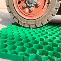 Grilles de pavage perméables en nid d'abeille en PEHD modernes pour applications de gravier dans les enclos à chevaux 500x500mm Vert Noir CE
