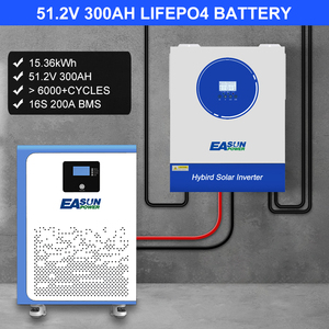 แบตเตอรี่ลิเธียม Easun Power Lifepo4 48v 51.2v 300Ah แบบติดผนัง พร้อมระบบ BMS  แบบขนาน Powerwall 15kwh แบตเตอรี่เจล - Product Image 5