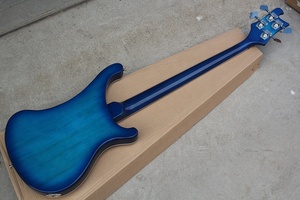 Bajo Eléctrico para Zurdos Flyoung Factory Azul/Cereza Sunburst de 4 Cuerdas Hecho a Medida - Product Image 3