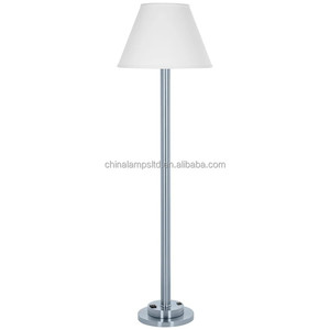Customized Classic Standing LED Floor <b>Lamp</b> with Matte Black Finish White Hardback <b>Shade</b> for Hotel Home Decor Contemporary Design - Product Image 3