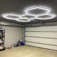 Panel LED Heksagonal Pintar 5-Grid Stage RGB, Lampu Plafon Heksagonal, Lampu Garasi Heksagonal, Lampu LED Heksagonal Tanpa Bingkai