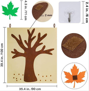 Personnalisé Thanksgiving Velcro Feuilles Feutre Plat Sticker Mural <span class=keywords><strong>Maternelle</strong></span> Décoration Murale Collage Enfants Feutre Artisanat Kits - Product Image 3