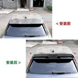 Audi A3 8Y Sportback Rear Spoiler Piano <b>Black</b> Carbon Fiber Texture ABS Wing Shaped <b>Trunk</b> Lid Modification - Product Image 4