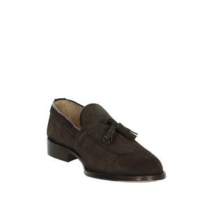 Mocasines Kebo para hombre, de gamuza negra con borlas, estilo slip-on, para vestir. - Product Image 5