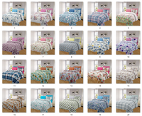 Ensemble de draps imprimés en gros, 6 pièces, taille King, avec taies d'oreiller, drap de lit en coton en gros, personnalisé