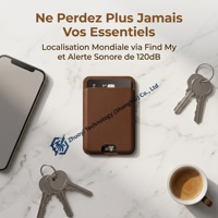 Support de suivi GPS pour AirTags, étui pour portefeuille, carte, mini, silicone, fin, cuir végétalien, collier pour chat, 2 étuis étanches, petit, universel
