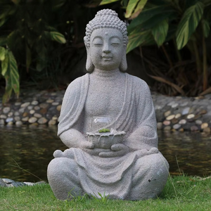 Statua di <span class=keywords><strong>Buddha</strong></span> in Marmo, Scultura per Decorazione Esterna da Giardino, Prodotta in Cina - Product Image 6