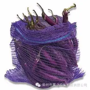 Double needle bar vegetable mesh bag net weaving machine