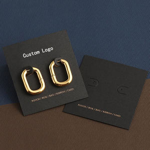 Porte-cartes de présentation de bijoux en papier avec logo personnalisé, carte en carton pour suspendre des bijoux, pour bague, boucles d'oreilles - Product Image 5