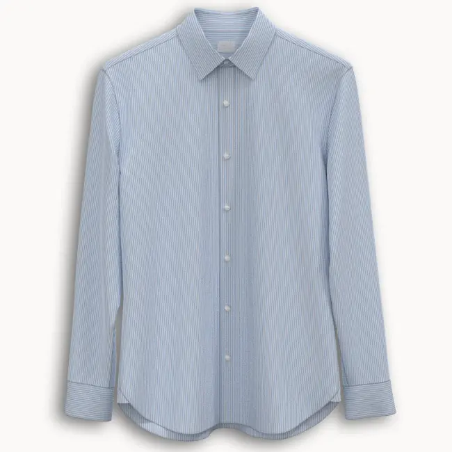 RTS 140/2s 100% Cotton Yarn Dye Poplin Stripe Medium Weight Woven Stripe 140s Shirts fabric Cotton Fabric