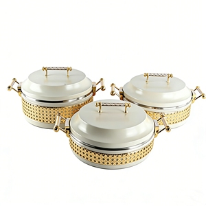 Lot de 3 casseroles isothermes 3,5L 4,5L 5,5L pour garder les aliments au chaud, idéal pour les mariages et les réceptions au Moyen-Orient, grande capacité, fourniture B2B - Product Image 3