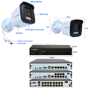 Sistema de Cámara de Seguridad <span class=keywords><strong>POE</strong></span> 4K 8MP, <span class=keywords><strong>Kit</strong></span> NVR de 4CH 8CH 16CH, 25FPS, Detección de Humanoides y Vehículos con IA, Sistema de Vigilancia CCTV IP para Exteriores - Product Image 4