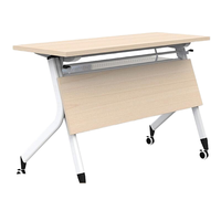 Table de formation pliable moderne planche à rabat mobile directe d'usine pour le panneau d'apprentissage long de classe de tutorat d'établissement d'enseignement