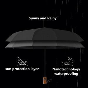 Parapluie d'affaires pliable personnalisé avec logo de marque pour cadeaux promotionnels et salons professionnels - Product Image 4