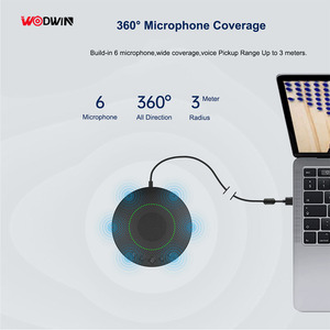 Haut-parleur de conférence USB sans fil portable avec microphone de prise de voix 360 Système de vidéoconférence pour salles de taille moyenne - Product Image 3