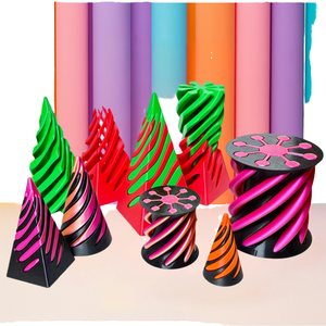 Juguete Piramidal en Espiral Impreso en 3D, Escultura Creativa Antiestrés, Spinner Duradero de Plástico, Divertido Souvenir Unisex - Product Image 4