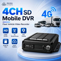 Enregistreur vidéo mobile 4CH SD 4G GPS H.265 fiable pour véhicules, gestion de flotte, MDVR, camion, bus, taxi, système de surveillance en ligne, OEM