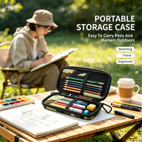 Étui à crayons portable en EVA camouflage de luxe imprimé sur mesure, grande capacité, fermeture éclair, rangement durable pour garçons et filles