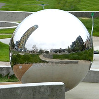 Boules de fontaine en acier inoxydable de 2 m, sphères miroir, boules géantes en acier inoxydable