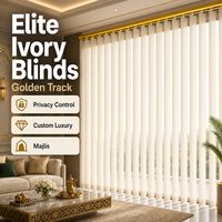Stores à double couche Elite Ivory pour la confidentialité, sur mesure, de luxe, pour Majlis spacieux avec rail doré, design moderne