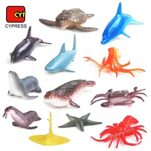 赛普拉斯玩具高品质 8 件海洋动物玩具动物套装 PVC 数字玩具为孩子