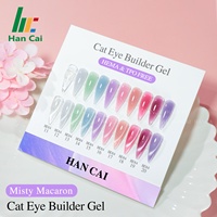 Nouveau Gel Constructeur Effet Œil de Chat 30 Couleurs Gel d'Extension d'Ongles Marque Privée Vente en Gros Gel Constructeur Sans HEMA Gel Dur Logo Personnalisé