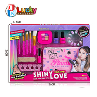 Ensemble de maquillage de jeu lavable véritable pour princesse Kit de maquillage pour enfants pour filles Ensemble de maquillage avec sac