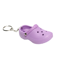 2025 mignon Mini sabot chaussure porte-clés en gros été coloré chaussures créatif 3D plage petit trou chaussures porte-clés