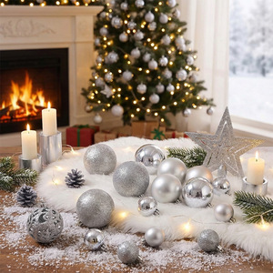 Lot de <span class=keywords><strong>100</strong></span> pendentifs de Noël transfrontaliers, 3/4/6 <span class=keywords><strong>cm</strong></span>, en polystyrène électroplaqué, ornements modernes pour sapins de Noël - Product Image 3
