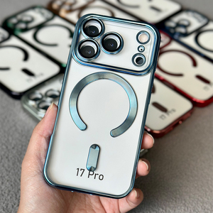 JOYPORODO T001 Galvanisiertes TPU Magnetisches Handyhülle für iPhone 11 12 13 14 15 16 17 Pro Max Transparente Abdeckung für Samsung - Product Image 4