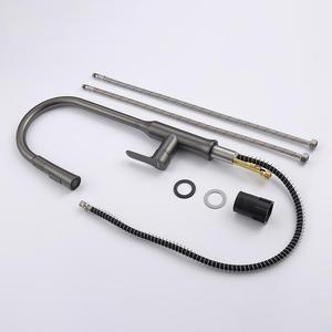 Кухонный смеситель Watermark Black с поворотом на 360°, многофункциональный, с одной ручкой, для горячей и холодной воды, латунный, с выдвижным распылителем, экономия воды 30%, LED-подсветка - Product Image 4