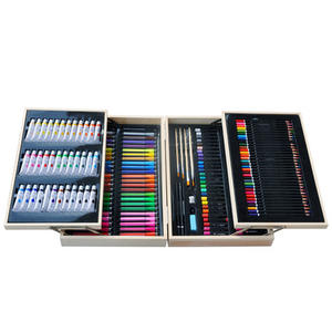 Boîte en bois pour fournitures artistiques, très vendue, pour enfants, avec plusieurs spécifications, coffret de crayons aquarelle, coffret cadeau, logo personnalisé, ensemble de couleurs de peinture - Product Image 3