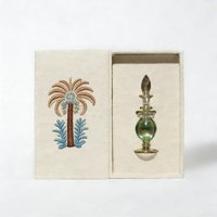 Coffret cadeau de luxe personnalisé en tissu de lin brodé pour le stockage d'huiles essentielles et de parfums, ensemble de 50 ml, emballage de boîtes de parfum vides pour parfum