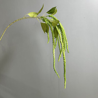 Feuillage artificiel de haute qualité en mousse verte suspendue, plantes d'amarante vertes et blanches, vase de mariage à domicile, bouquet de fleurs