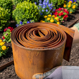 5.5 Inch Heavy Duty Rust Resistant Straight Sturdy Long Strips Corten Steel Metal Garden Landscape Edging for Flower Beds - Product Image 1