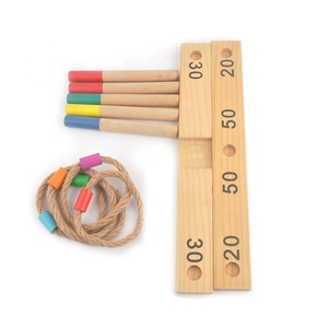 Trò Chơi Ngoài Trời Dây Gỗ 5 <span class=keywords><strong>Quoits</strong></span> Ring Toss Đồ Chơi Set - Product Image 3