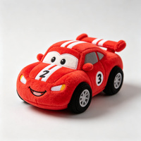 Jouet en peluche véhicule mignon : Bus scolaire, Voiture de course, Train, Camion – Peluche douce pour enfants, idéal comme cadeau