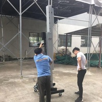 Torre de Elevación de Acero TECHTEAM TL-540 para Sistemas Line Array, Altura Máxima 5.4m, Carga Máxima 400KG, Color Plata