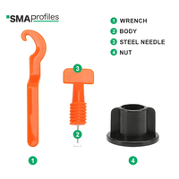 Clips de nivellement de carreaux modernes en plastique orange et noir de 1,5 mm de haute qualité et durables, entretoises de sol, outils de pose de carrelage