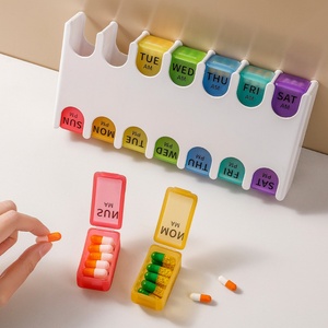 Organizador de Pastillas Semanal Promocional con Compartimento Grande, Apto para Artritis, Estuche de Viaje para 7 Días, para el Hogar - Product Image 1
