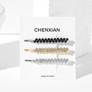 Barrettes IFOND en alliage électroplaqué avec décorations en strass et perles pour femmes et filles, pour coiffures quotidiennes et de fête - Product Image 4
