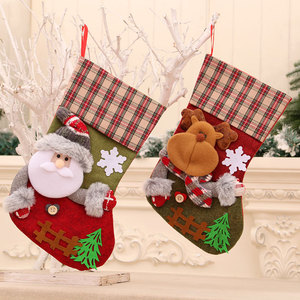 Nueva Bolsa de Regalo Navideña con Diseño de Cuadros Grandes, Decoración Navideña, Bolsa de Regalo para Niños - Product Image 3